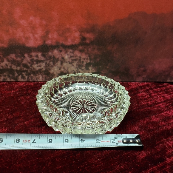 Vintage Crystal Cut Glass Ashtray - Picture 3 of 3